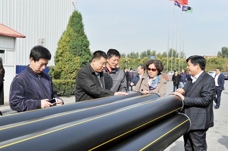 _在吳曉芬總工程師的帶領(lǐng)下，眾技術(shù)人員陪同各設(shè)計(jì)院的專家、總工、工程師們參觀了軍星集團(tuán)生產(chǎn)園區(qū)。DSC0945